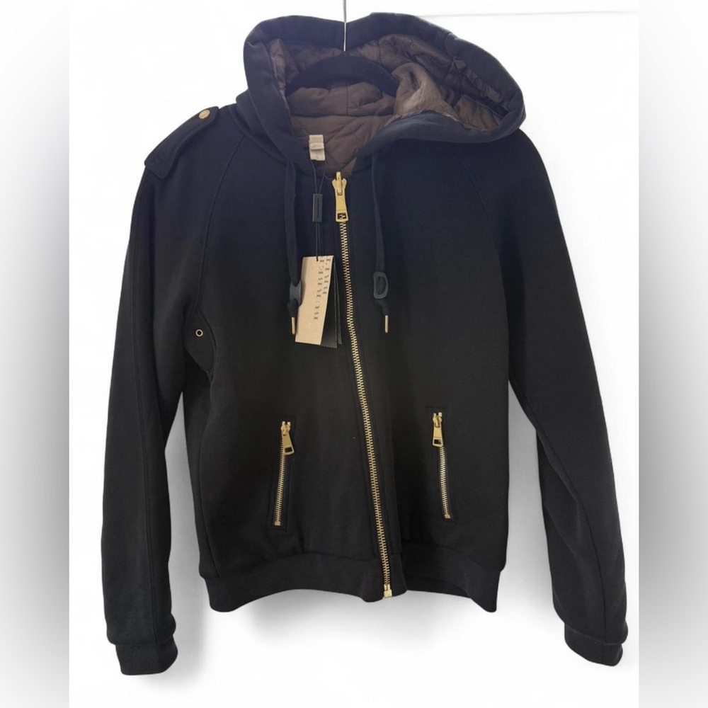 ❗️SOLD❗️Burberry Brit Reversible Quilted Hoodie – Women’s L – MSRP $650